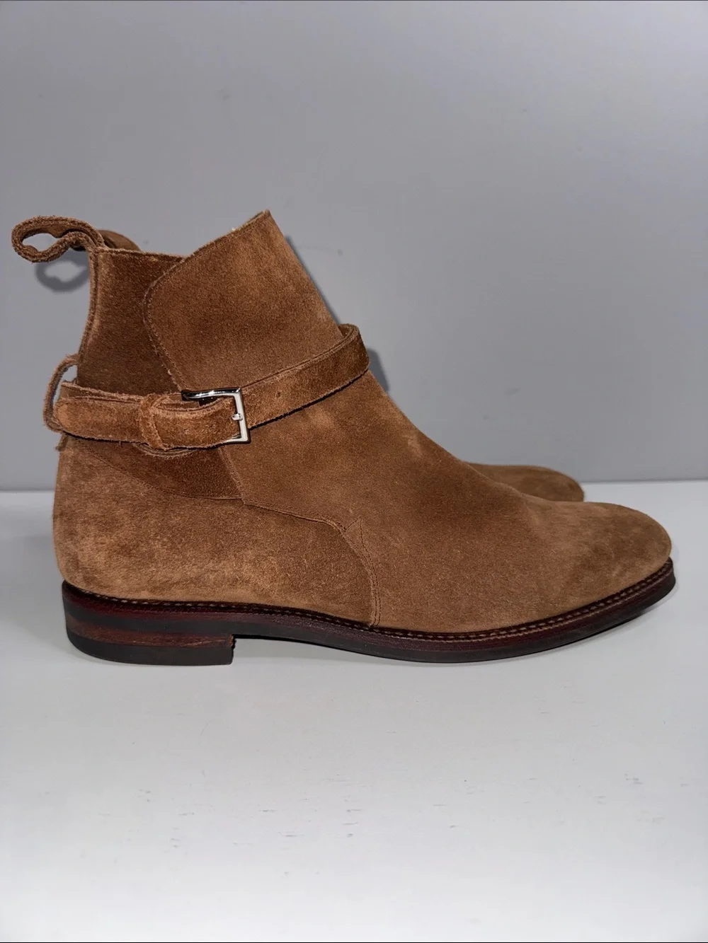 Meermin Mallorca Brown Suede Jodhpur Boots – Goodyear Welted – Men’s